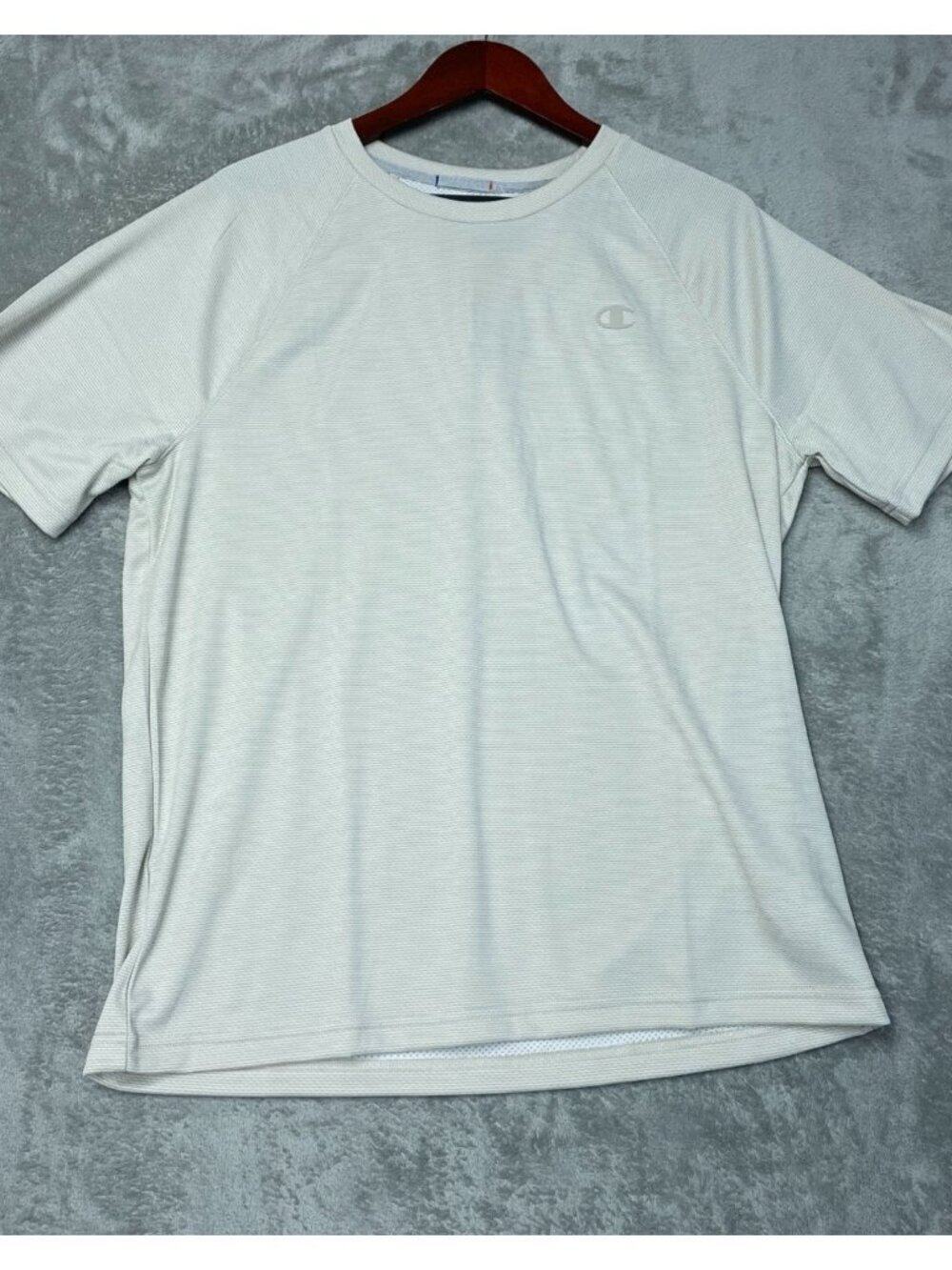 Champion Men's L Tan Performance T-Shirt Lightweight Athletic Wear K1351
